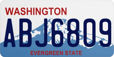 WA license plate ABJ6809