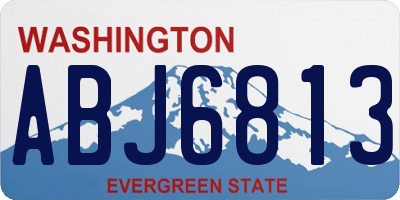 WA license plate ABJ6813