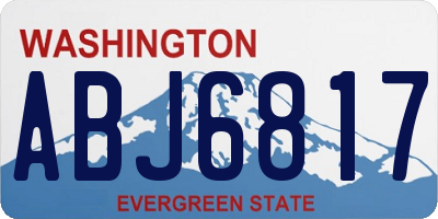 WA license plate ABJ6817