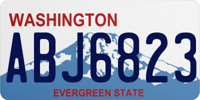 WA license plate ABJ6823