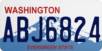 WA license plate ABJ6824