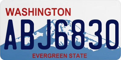 WA license plate ABJ6830