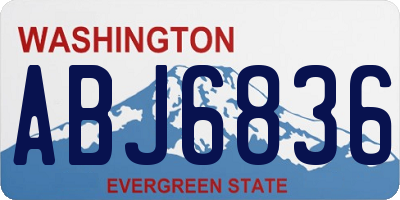 WA license plate ABJ6836