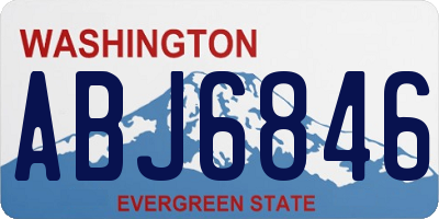 WA license plate ABJ6846