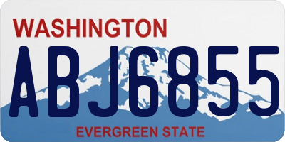 WA license plate ABJ6855
