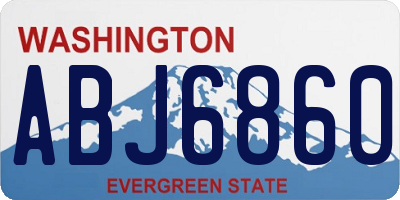 WA license plate ABJ6860