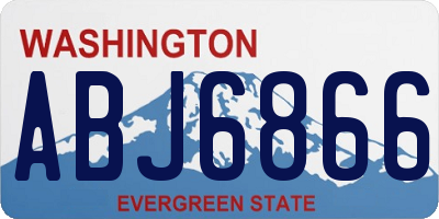 WA license plate ABJ6866