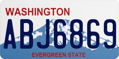 WA license plate ABJ6869