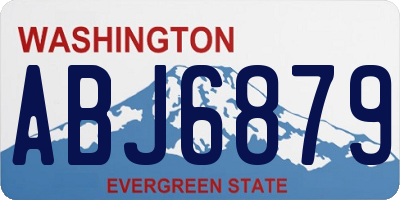 WA license plate ABJ6879