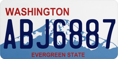 WA license plate ABJ6887