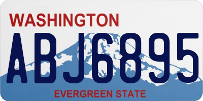 WA license plate ABJ6895