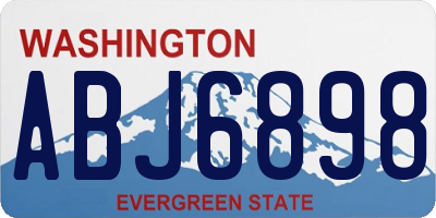 WA license plate ABJ6898
