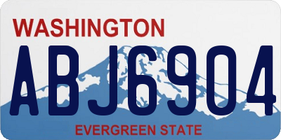 WA license plate ABJ6904