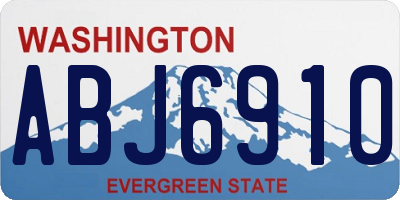 WA license plate ABJ6910