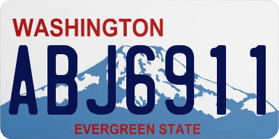 WA license plate ABJ6911