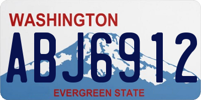 WA license plate ABJ6912