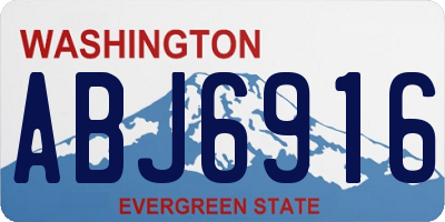 WA license plate ABJ6916