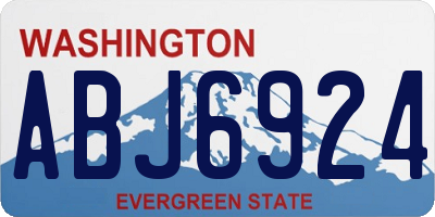 WA license plate ABJ6924