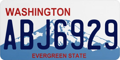 WA license plate ABJ6929