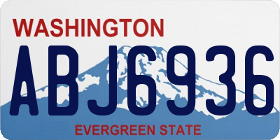 WA license plate ABJ6936