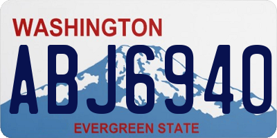 WA license plate ABJ6940