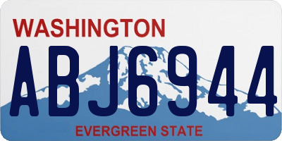 WA license plate ABJ6944