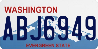 WA license plate ABJ6949