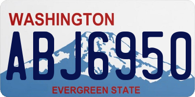 WA license plate ABJ6950