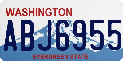 WA license plate ABJ6955