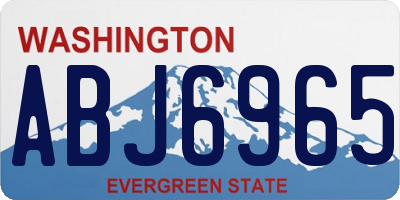 WA license plate ABJ6965