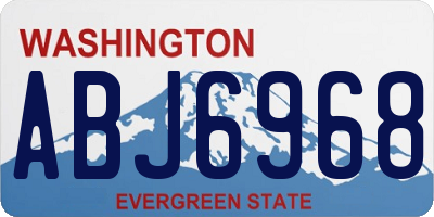 WA license plate ABJ6968