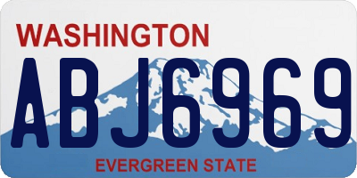 WA license plate ABJ6969