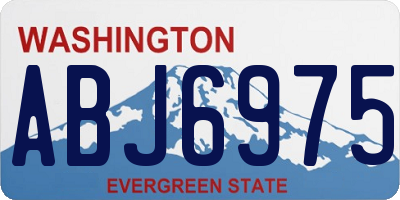 WA license plate ABJ6975