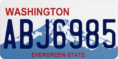 WA license plate ABJ6985