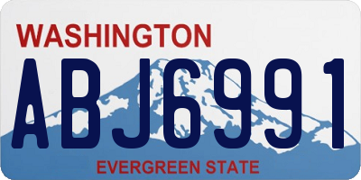 WA license plate ABJ6991