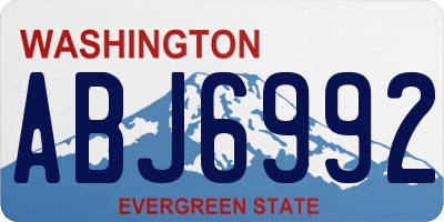 WA license plate ABJ6992