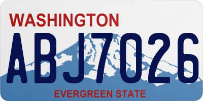 WA license plate ABJ7026
