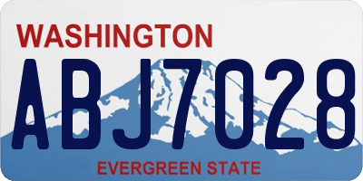 WA license plate ABJ7028