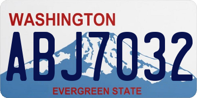 WA license plate ABJ7032
