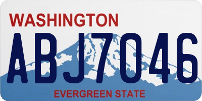 WA license plate ABJ7046