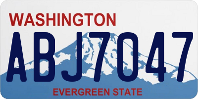 WA license plate ABJ7047