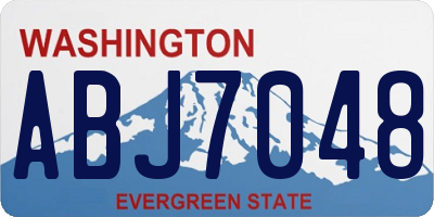 WA license plate ABJ7048