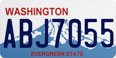 WA license plate ABJ7055