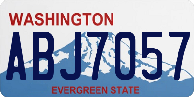 WA license plate ABJ7057