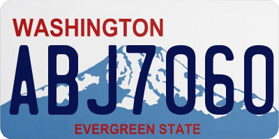 WA license plate ABJ7060