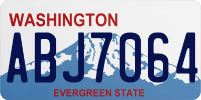 WA license plate ABJ7064