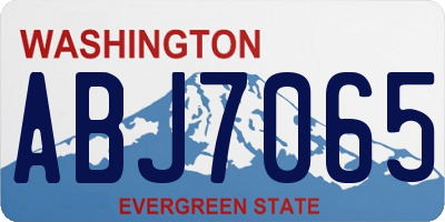 WA license plate ABJ7065