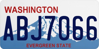 WA license plate ABJ7066