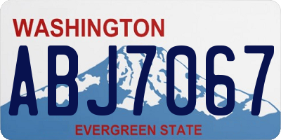 WA license plate ABJ7067