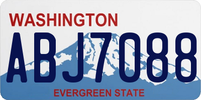 WA license plate ABJ7088